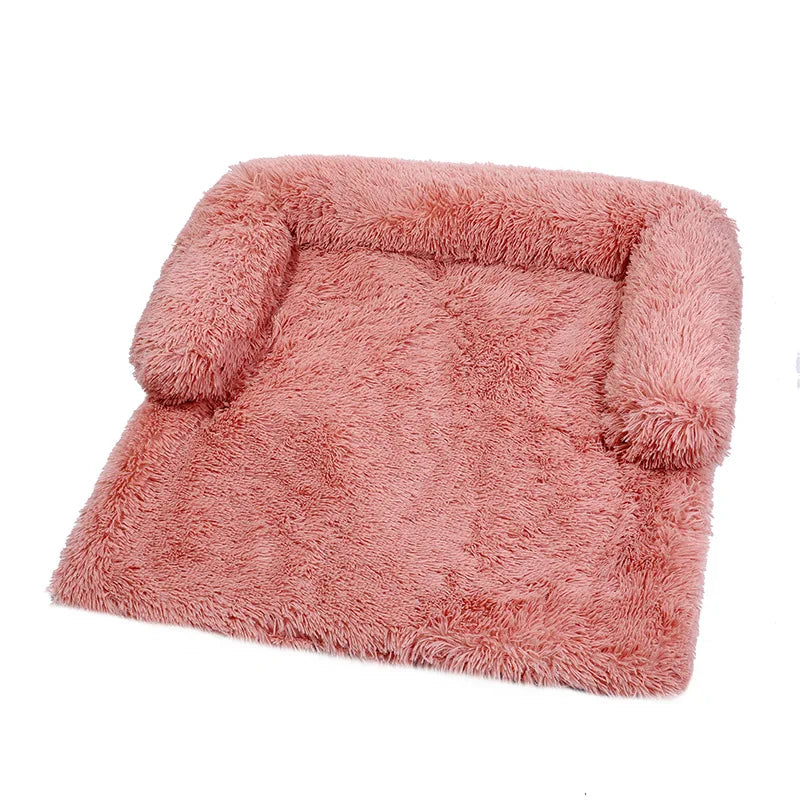 Luxurious Large Dog Sofa Bed with Removable Washable Plush Cover - Perfect for Deep Sleep and Winter Comfort