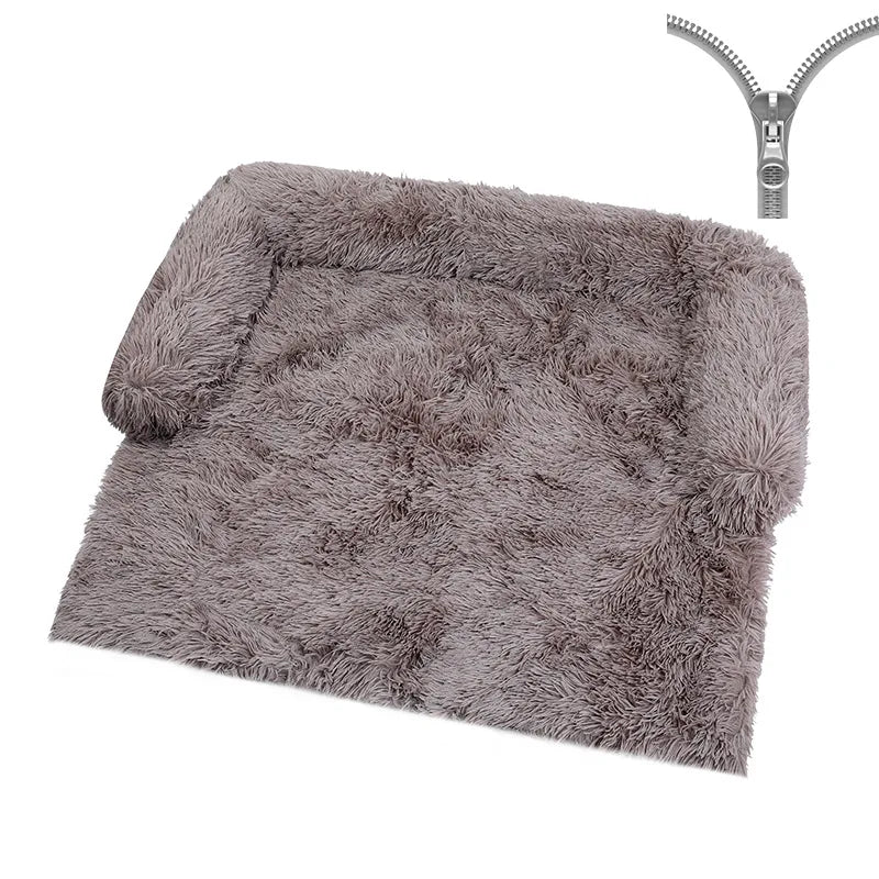 Luxurious Large Dog Sofa Bed with Removable Washable Plush Cover - Perfect for Deep Sleep and Winter Comfort
