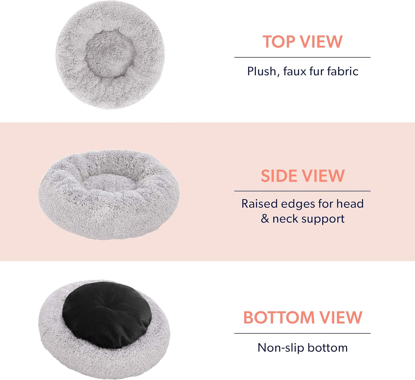 Cozy Small Beige Dog Bed for Dogs Up to 25lbs - Calming Orthopedic Bedding for Anxiety Relief, Joint Support & Ultimate Comfort, Machine Washable
