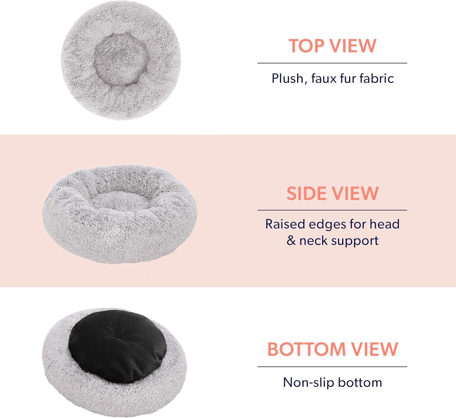 Cozy Small Beige Dog Bed for Dogs Up to 25lbs - Calming Orthopedic Bedding for Anxiety Relief, Joint Support & Ultimate Comfort, Machine Washable
