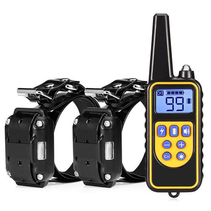 Electric Dog Training Collar Rechargeable anti Barking Shock Vibration Collar Waterproof Trainer for All Dogs Pet with Clicker