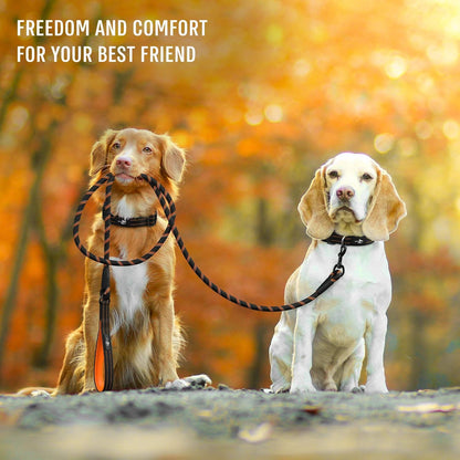 Ultimate Strong Dog Rope Leash with Padded Handle and Reflective Safety Features for All Breeds - Perfect for Training, Running, and Walking