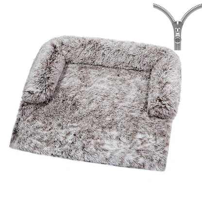 Luxurious Large Dog Sofa Bed with Removable Washable Plush Cover - Perfect for Deep Sleep and Winter Comfort