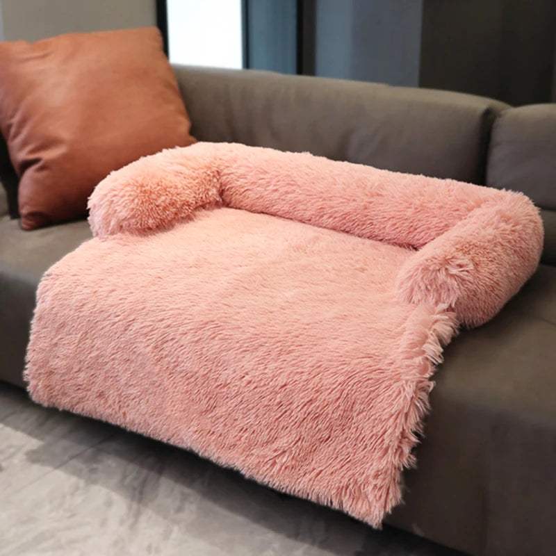 Luxurious Large Dog Sofa Bed with Removable Washable Plush Cover - Perfect for Deep Sleep and Winter Comfort
