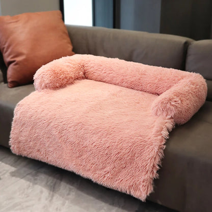 Luxurious Large Dog Sofa Bed with Removable Washable Plush Cover - Perfect for Deep Sleep and Winter Comfort