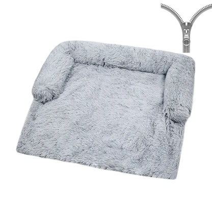 Luxurious Large Dog Sofa Bed with Removable Washable Plush Cover - Perfect for Deep Sleep and Winter Comfort