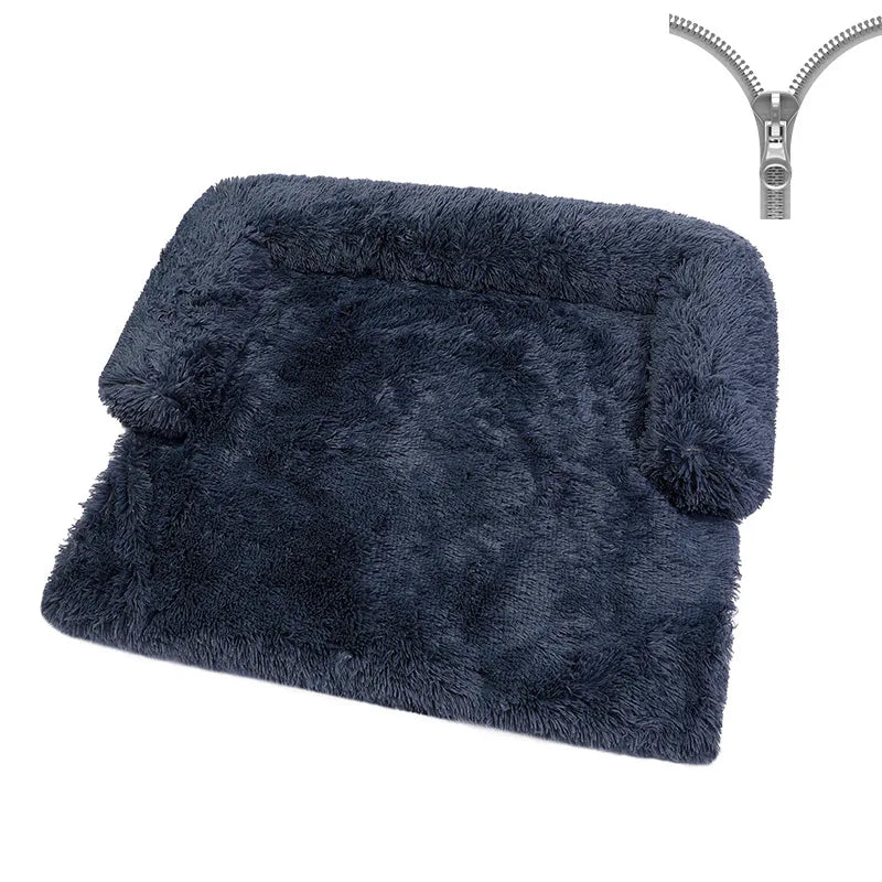 Luxurious Large Dog Sofa Bed with Removable Washable Plush Cover - Perfect for Deep Sleep and Winter Comfort
