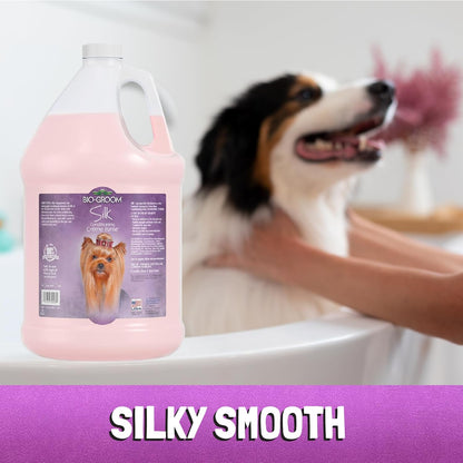 Transform Your Dog's Coat with Our Luxurious Silk Creme Rinse Conditioner - Moisturizing, Tangle-Free, and Made in the USA - 1 Gallon